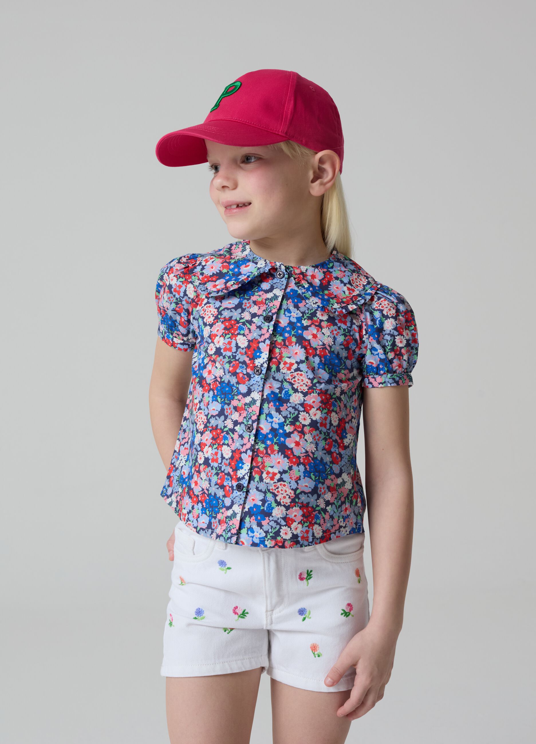 Floral shirt in cotton