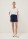 Blue pure viscose shorts with elasticated waist_0
