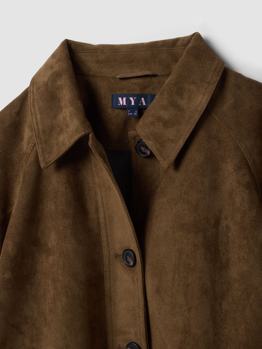 Brown regular-fit jacket with buttons_1