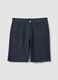 Blue stretch cotton shorts_4