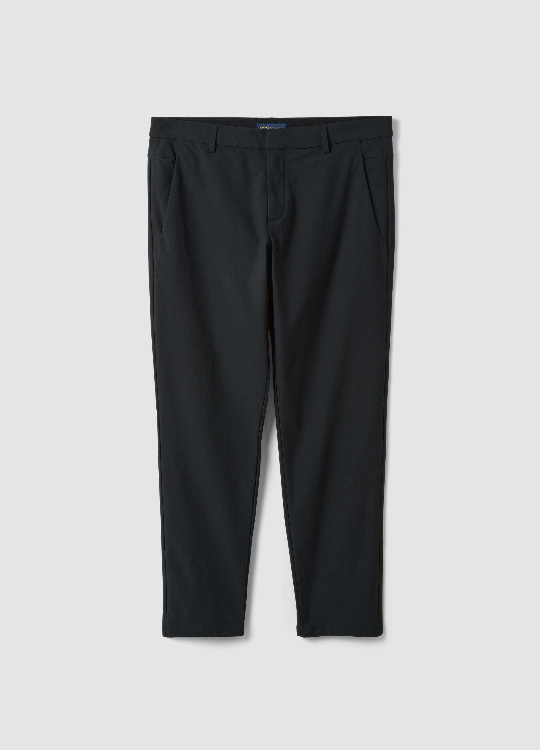 Schwarze Chinohose in Regular Fit
