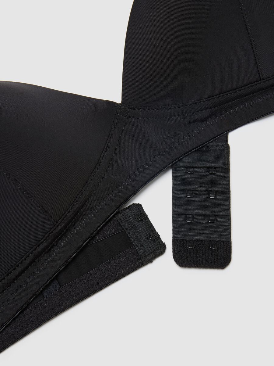 Black padded balconette bra_5