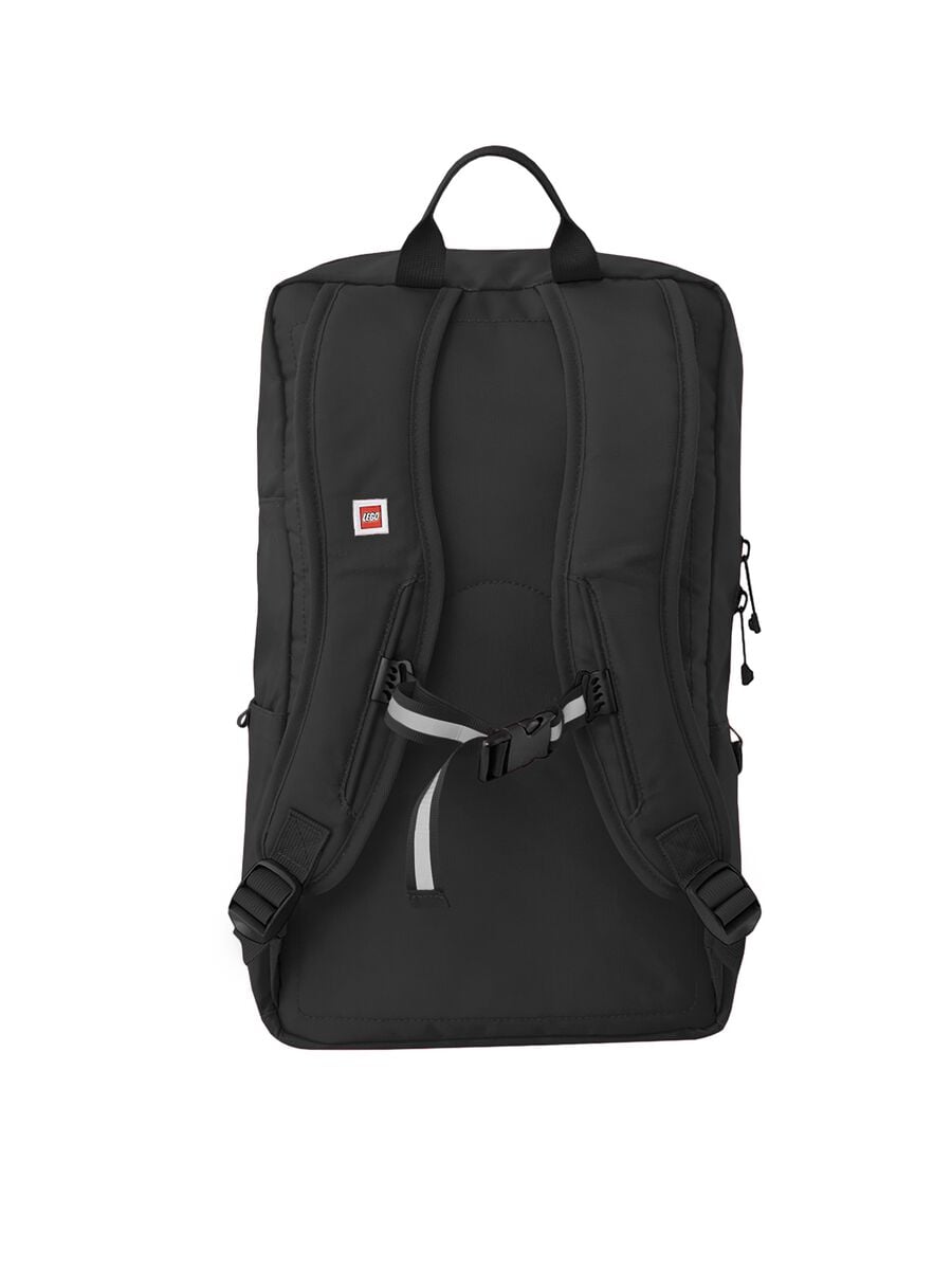Zaino nero con tasche frontali rotonde_1