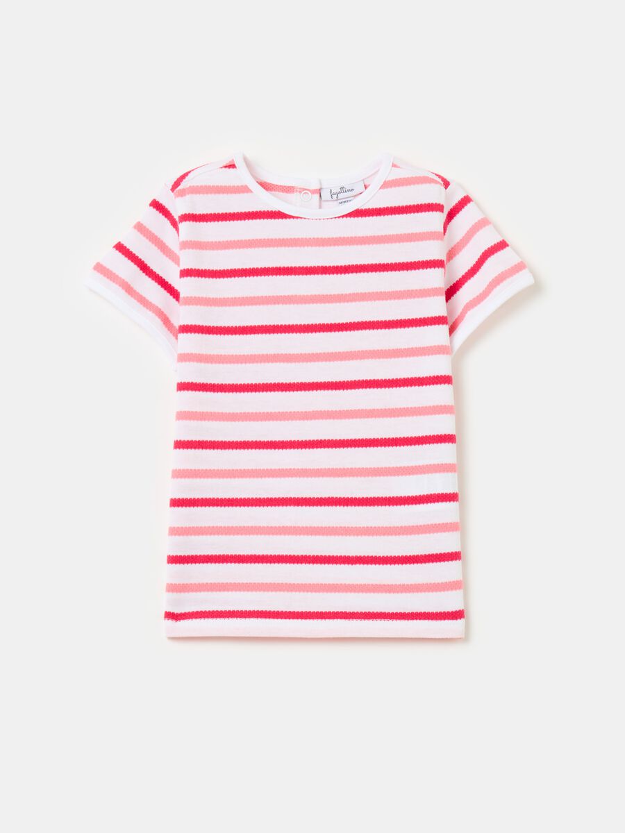 Jacquard t-shirt with striped pattern_1