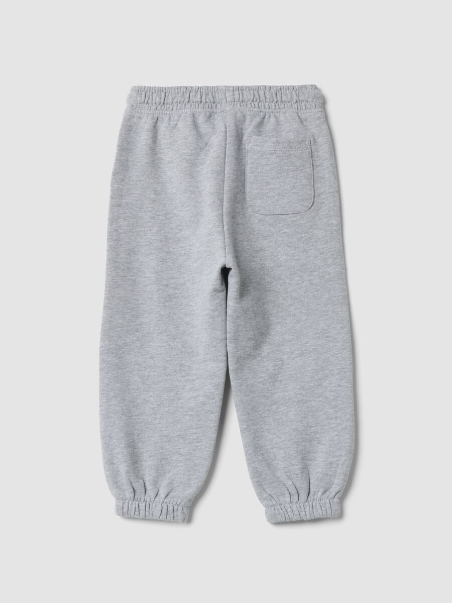 Grey cotton-viscose blend joggers_1