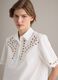 Camisa blanca de algod&oacute;n puro con bordados calados_2