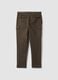 Brown comfort-fit stretch cotton twill cargo trousers_2