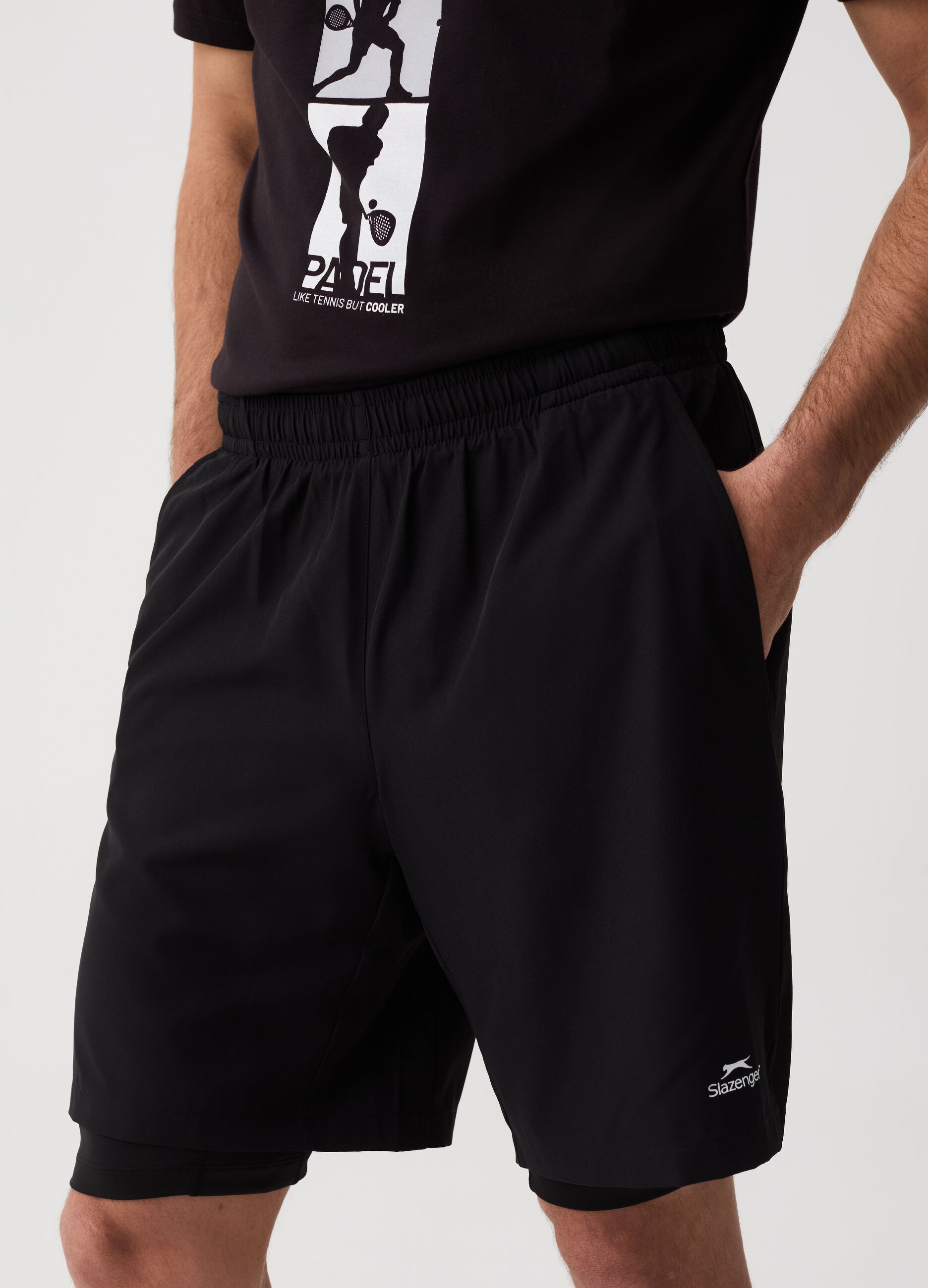 Slazenger quick-dry tennis-fit Bermuda shorts
