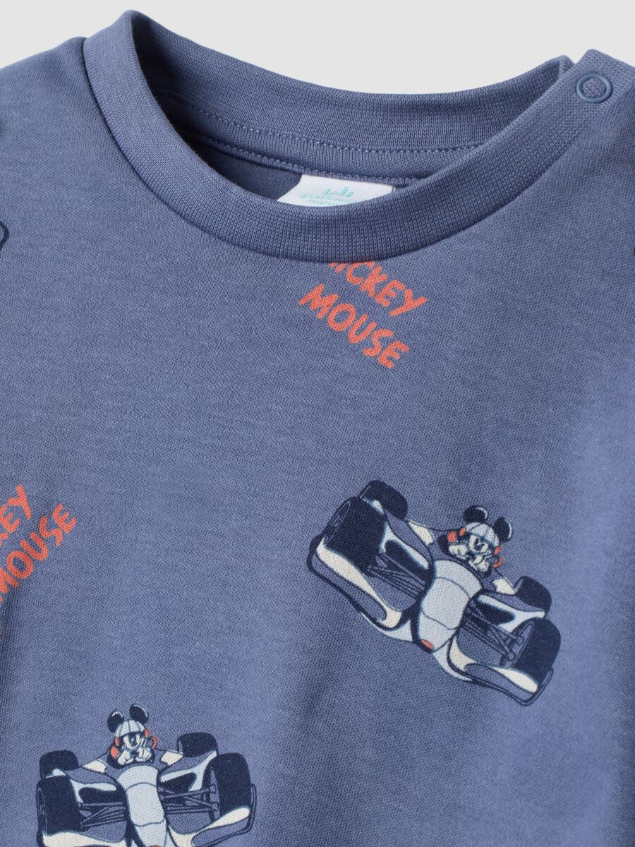 Blaue Pyjamas aus reiner Bio-Baumwolle mit Mickey-Mouse-Print_2