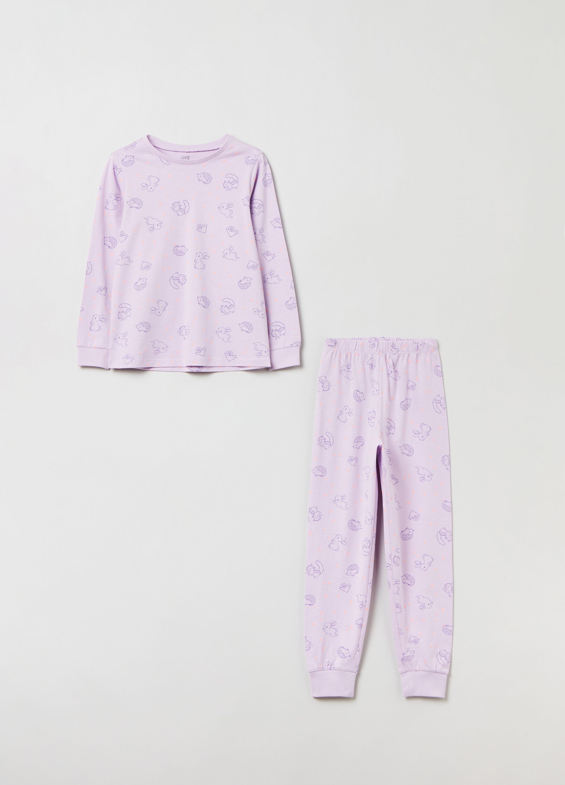 Cotton pyjamas with animals print_0