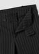 Pantaloni neri flare in viscosa elasticizzata con fantasia gessata_5