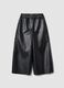 Girls&rsquo; black wide-leg trousers with elasticated waist_0