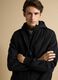 Felpa full-zip nera con colletto regular fit_3