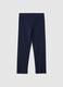 Girls' Blue Cotton Blend Skinny Leggings_4