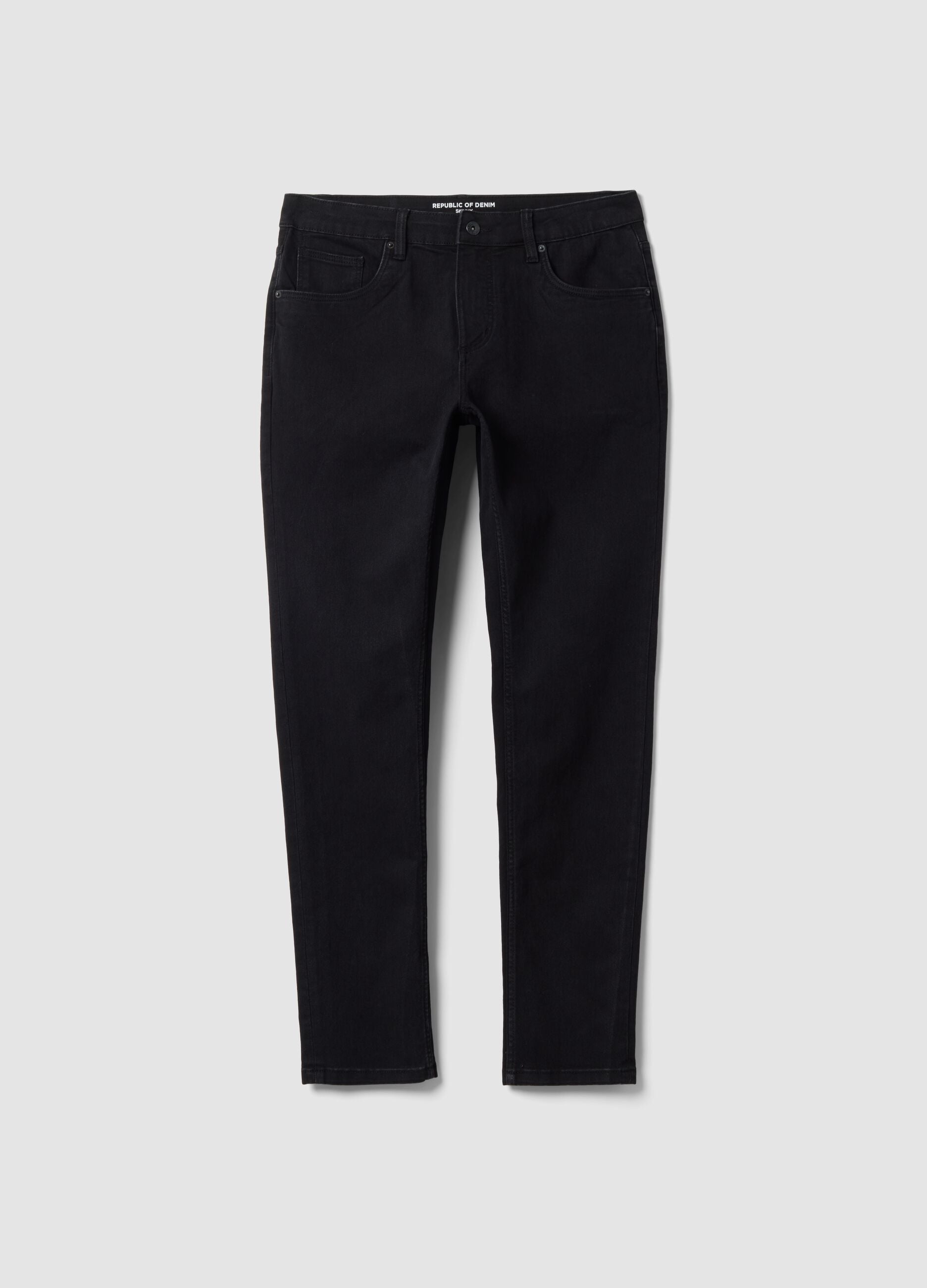 Schwarze Skinny-Fit-Jeans aus Stretch-Baumwolle