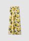 Wei&szlig;e Hose aus reiner Viskose mit Zitronenprint, Regular Fit_4