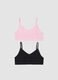 Girls' multicolour stretch cotton bra twin pack_0