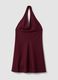 Bordeauxfarbenes Mini-Kleid aus Viskose-Leinen-Mix, Regular Fit_5