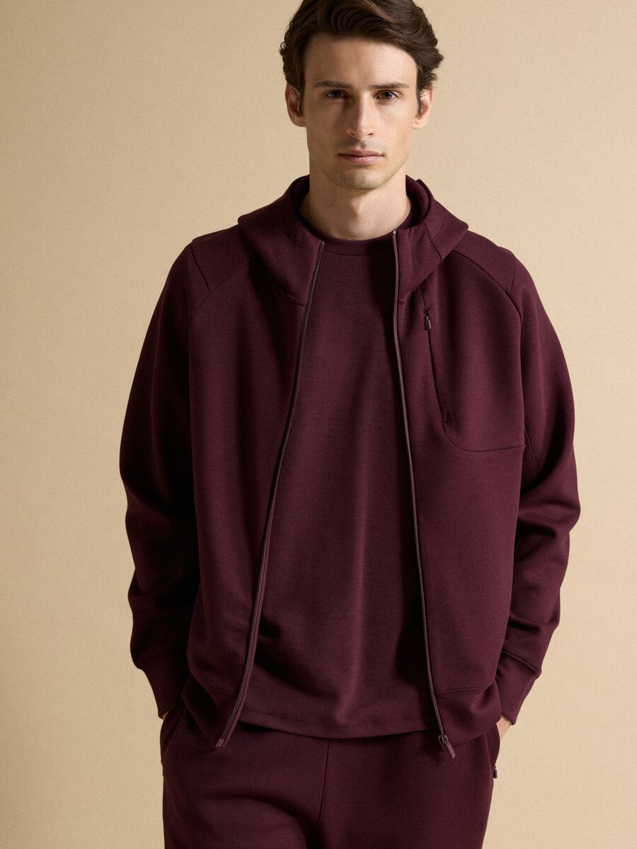 Full-zip rossa traspirante in tessuto elasticizzato 2 Way Stretch_2