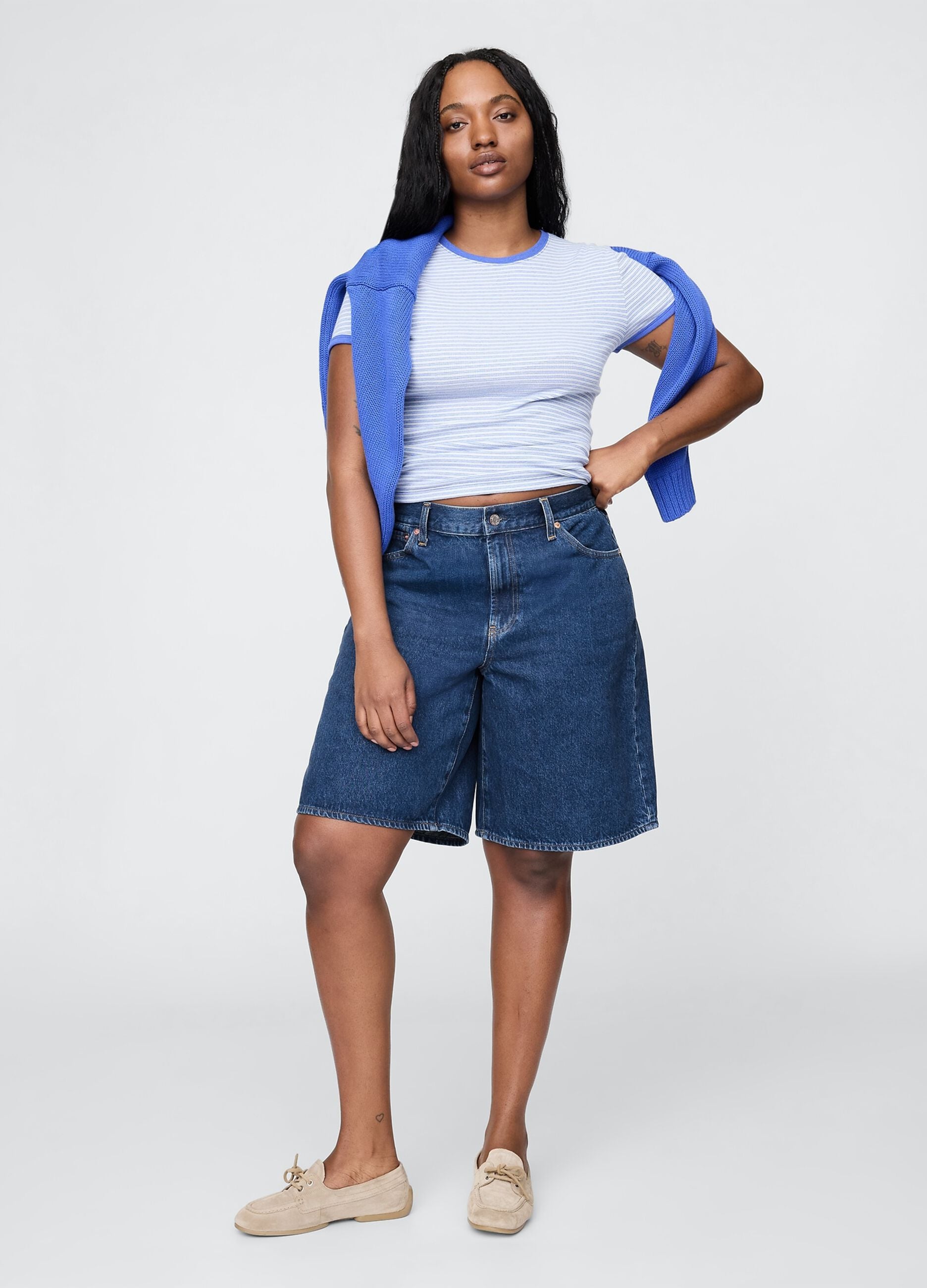 Blue Denim Shorts