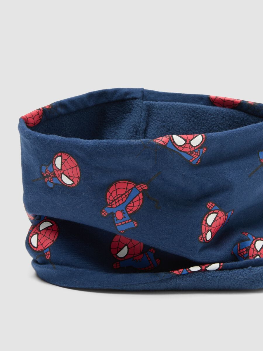 Scaldacollo blu in cotone organico elasticizzato a tema MARVEL Spider-Man_2