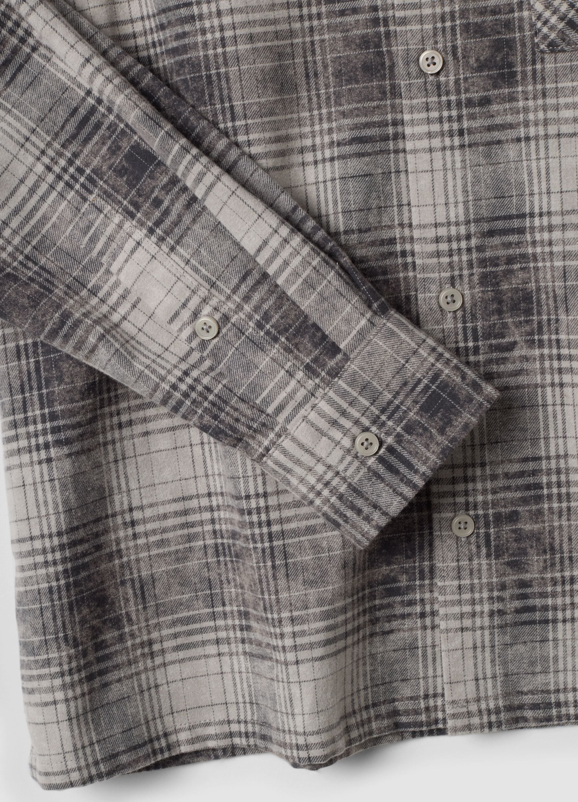 Camicia grigia a quadri in puro cotone