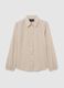 Regular fit beige satin shirt_4