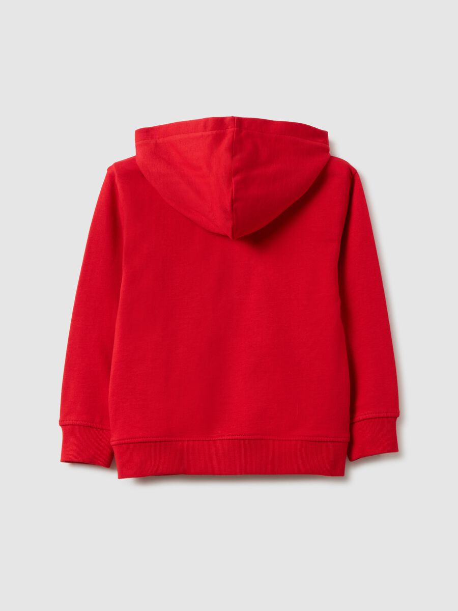 Red child&rsquo;s cotton hoodie in regular fit_1