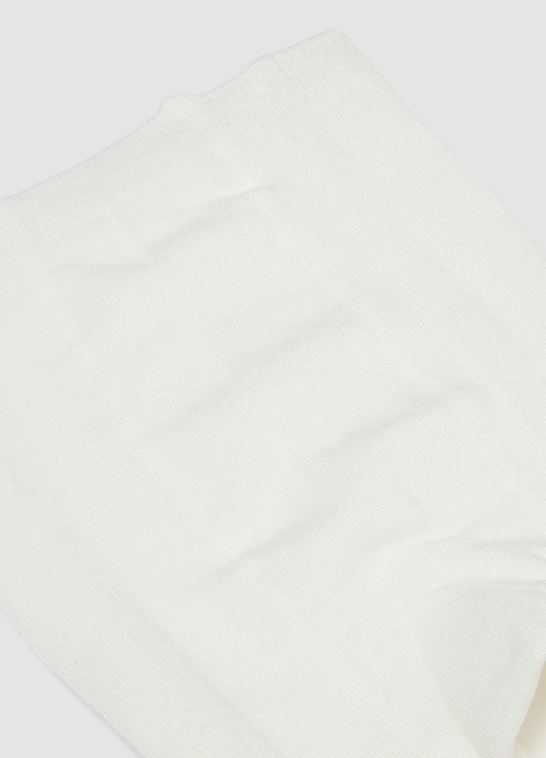 Collant bianco in tessuto elasticizzato