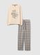 Beige Karierte Pyjama_4