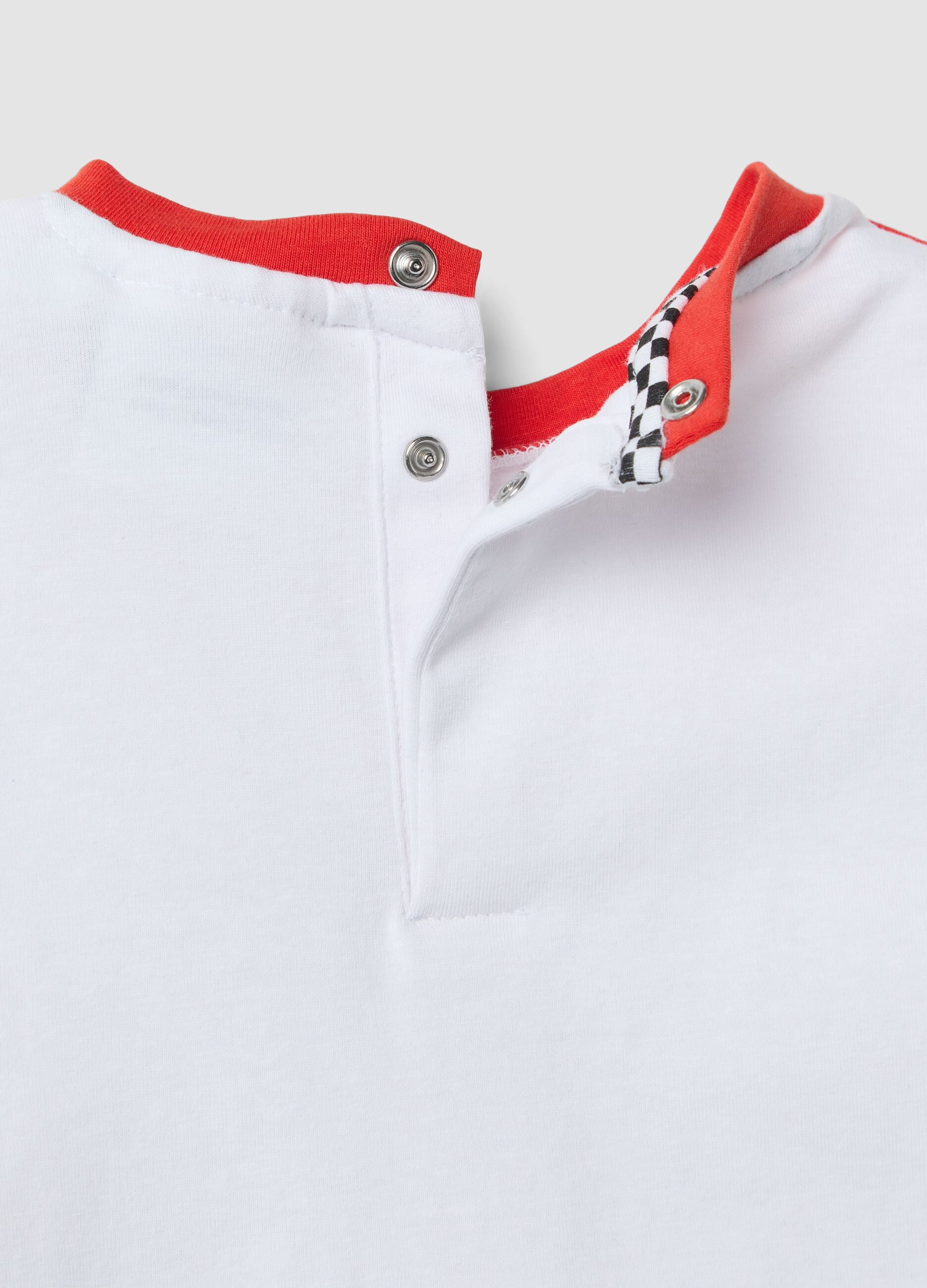 Completo jogging rosso e bianco Ducati in puro cotone per bimbo over fit