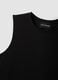 Black cotton-blend tank top_5
