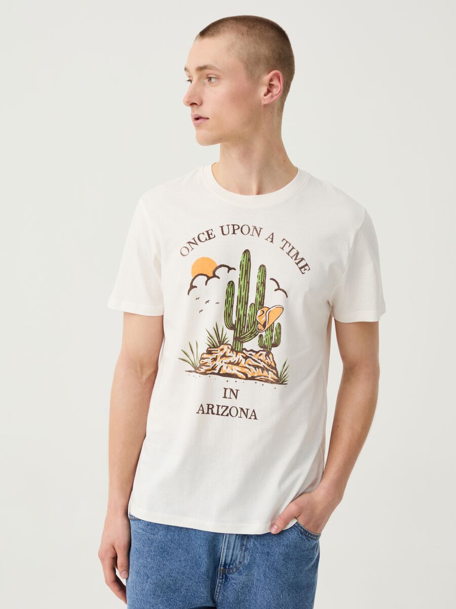 Cotton T-shirt with Arizona print_0