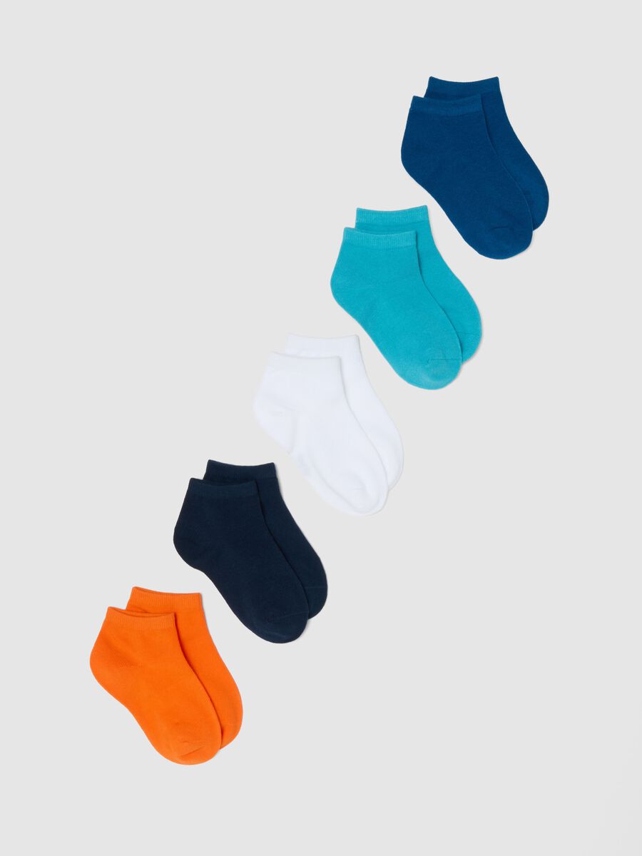 Multipack of multicolour organic cotton blend socks for kids_0