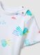 Newborn white pure cotton pyjamas regular fit with marine prints_2