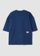Blue crew-neck pure cotton boxy-fit T-shirt_6