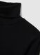 Black Cotton Blend Regular Fit Turtleneck_5