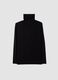 Schwarzes Shirt aus elastischer Viskose mit Stehkragen, Regular Fit_4