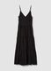 Long black dress in pure viscose_4