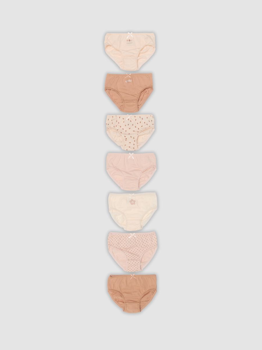 7-pack of multicolour organic cotton briefs for baby girls and toddlers_0