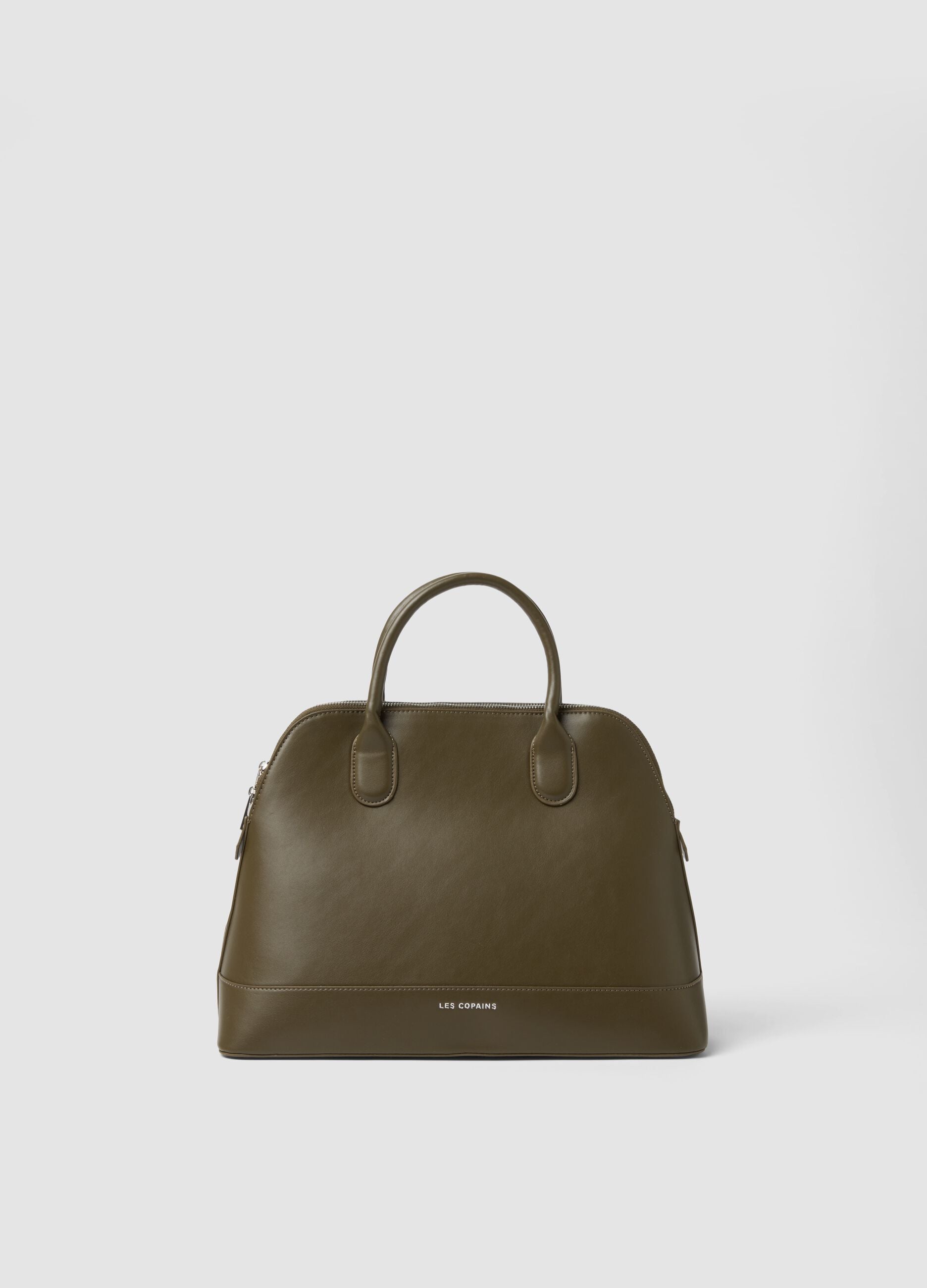 Green bag with zip closure