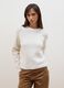 Maglia bianca in alpaca e lana elasticizzato girocollo_2