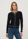 Black stretch viscose regular-fit cardigan_2