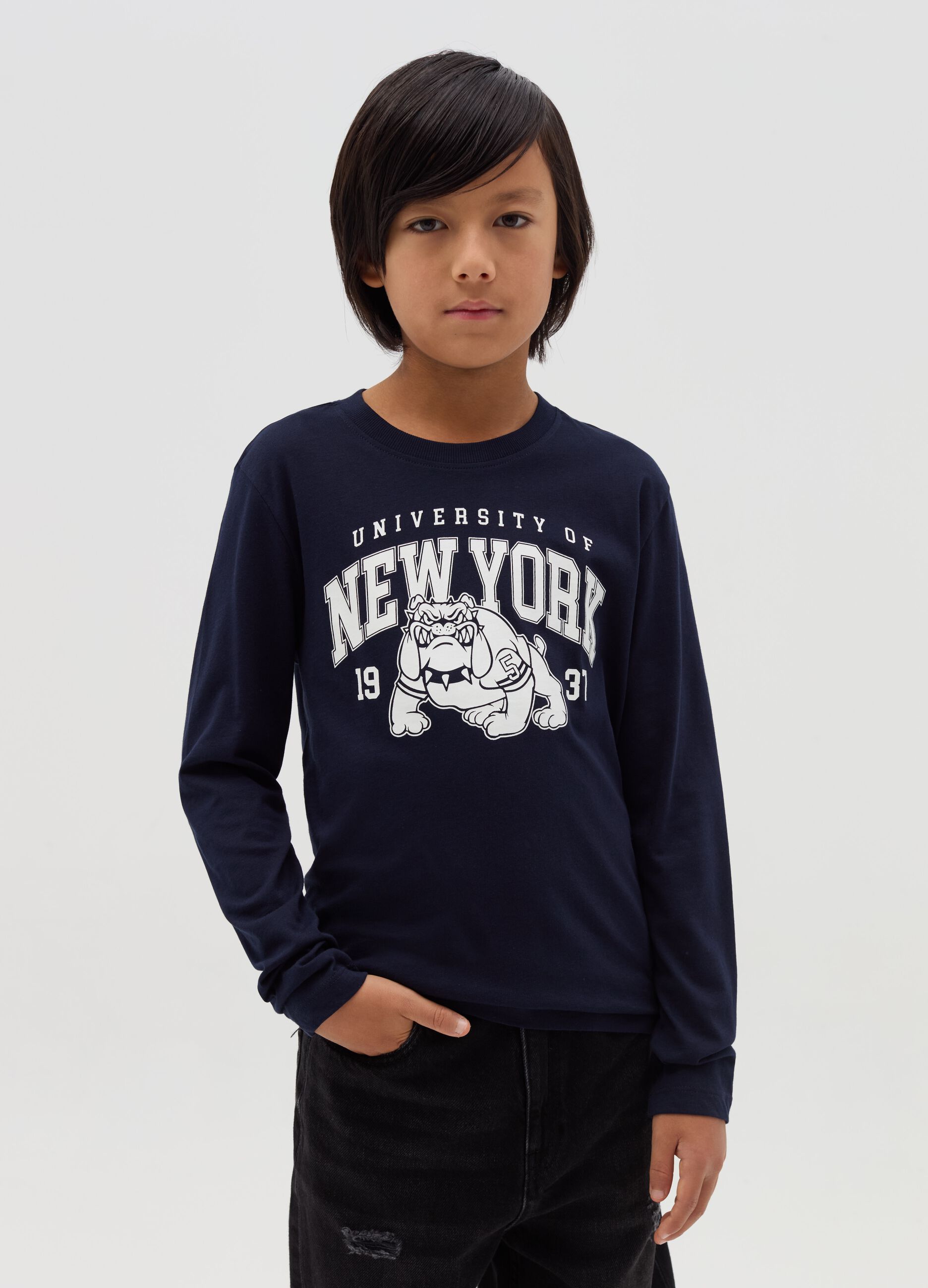 Long-sleeved T-shirt with print