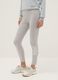 Grey stretch cotton leggings regular fit with Everlast logo_3