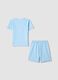 Boys' light blue short pyjamas in pure cotton with Spiderman_1