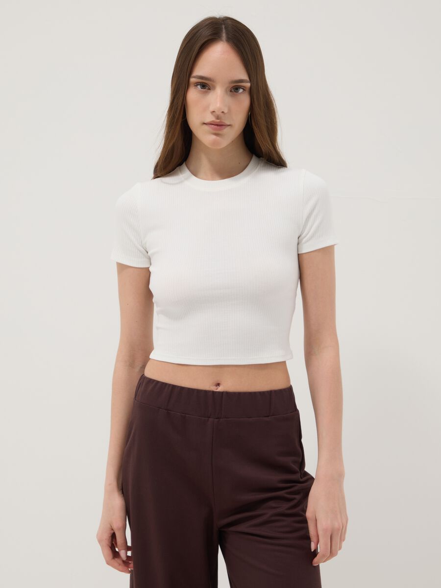 &Lambda;&epsilon;&upsilon;&kappa;ό &epsilon;&phi;&alpha;&rho;&mu;&omicron;&sigma;&tau;ό rib T-shirt &alpha;&pi;ό &epsilon;&lambda;&alpha;&sigma;&tau;&iota;&kappa;ό &beta;&alpha;&mu;&beta;ά&kappa;&iota;_1