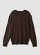 Brown crew-neck jumper in viscose blend, regular fit_6
