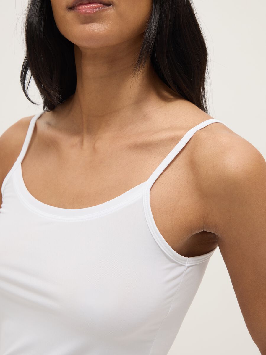 White regular fit tank top_3