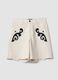 White linen-lyocell blend shorts with contrasting embroidery, regular fit_4
